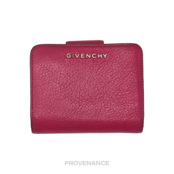 🔴 Givenchy Compact Snap Wallet - Pink Leather - Picture 2 of 9